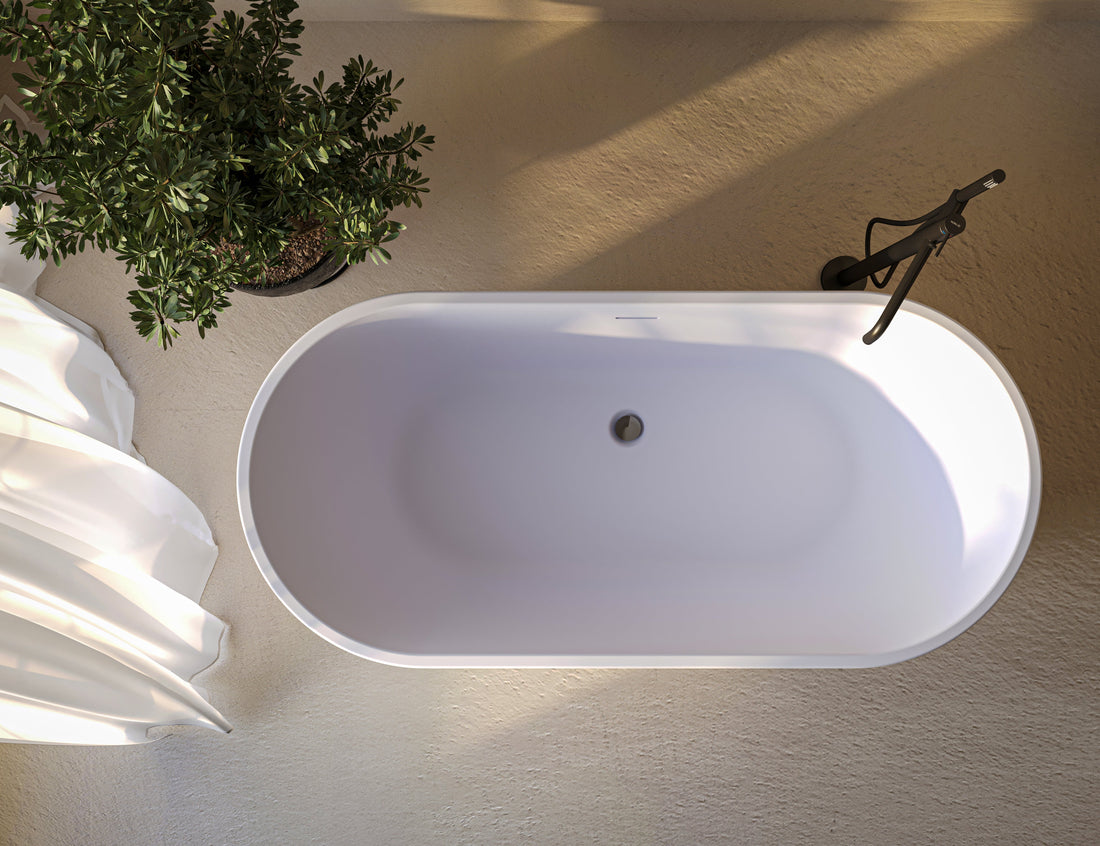 Bañera acrílica blanca HUDSON — limpieza y cuidado