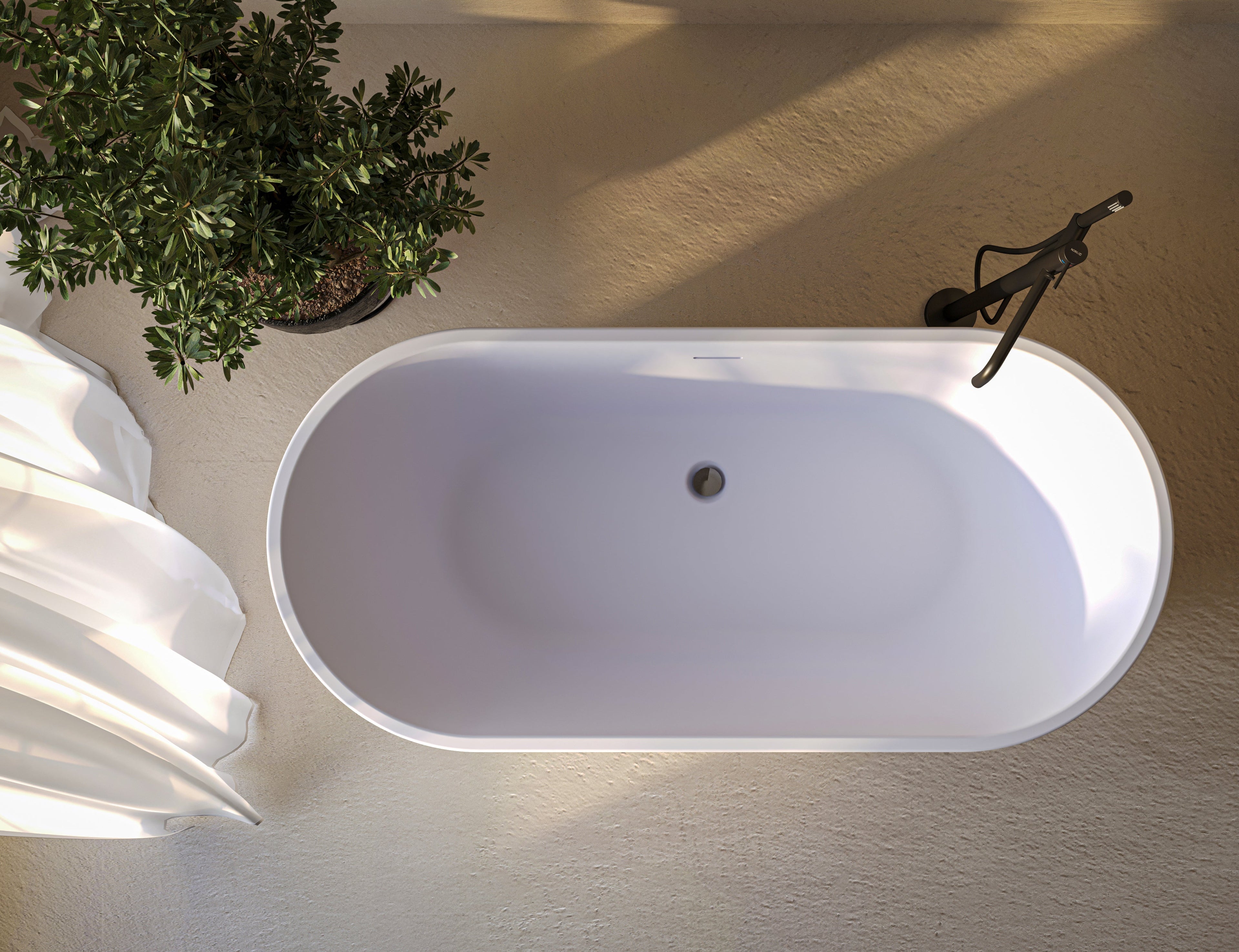 Bañera acrílica blanca HUDSON — limpieza y cuidado