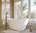 Bañera exenta AZUL blanca 170×80 cm vista frontal