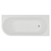 Bañera semi-exenta AQUA ambientada en baño de estilo mediterráneo