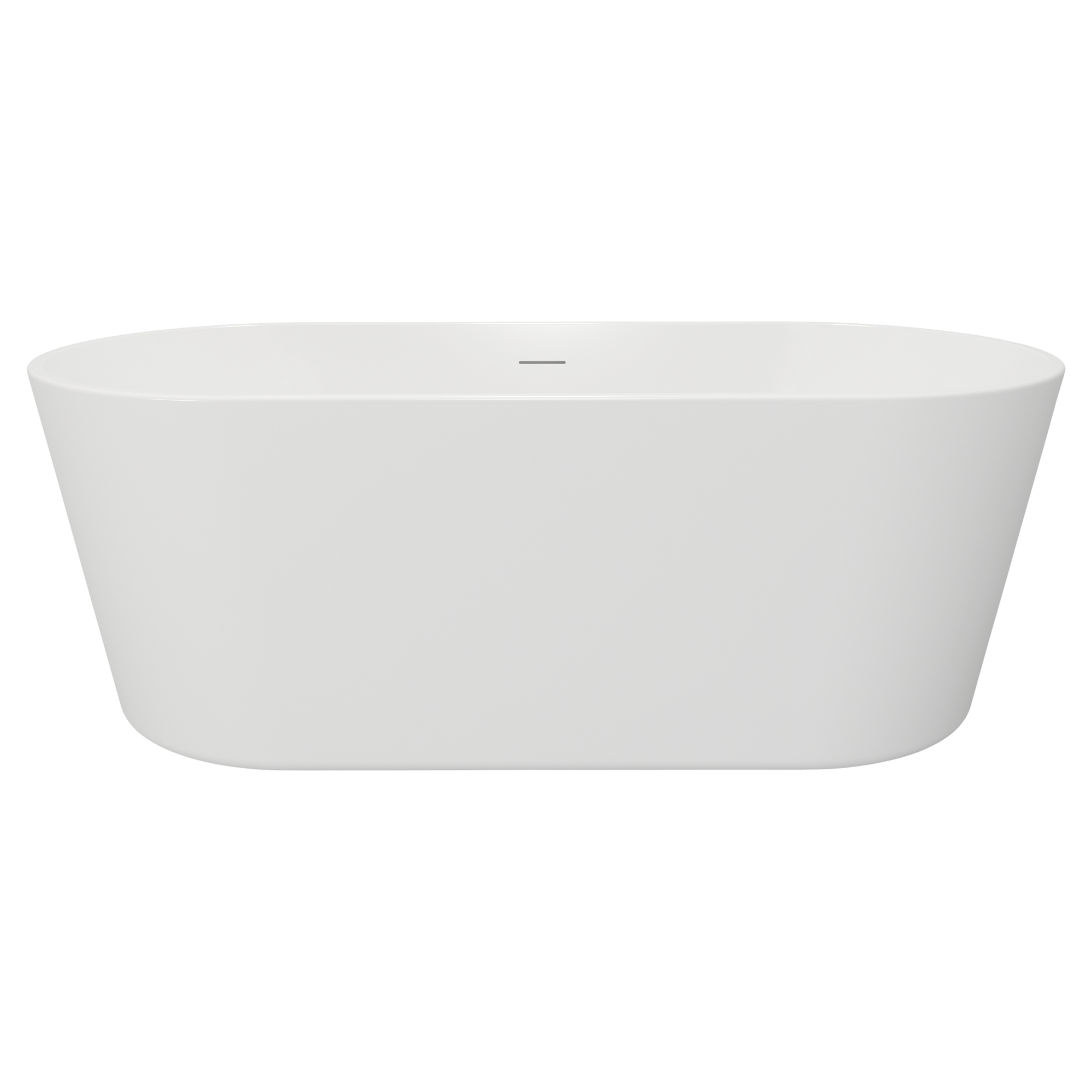 Bañera ovalada exenta HUDSON blanca ambientada en baño mediterráneo