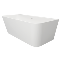 Interior amplio de la bañera semi-exenta blanca SERENO de 240 L