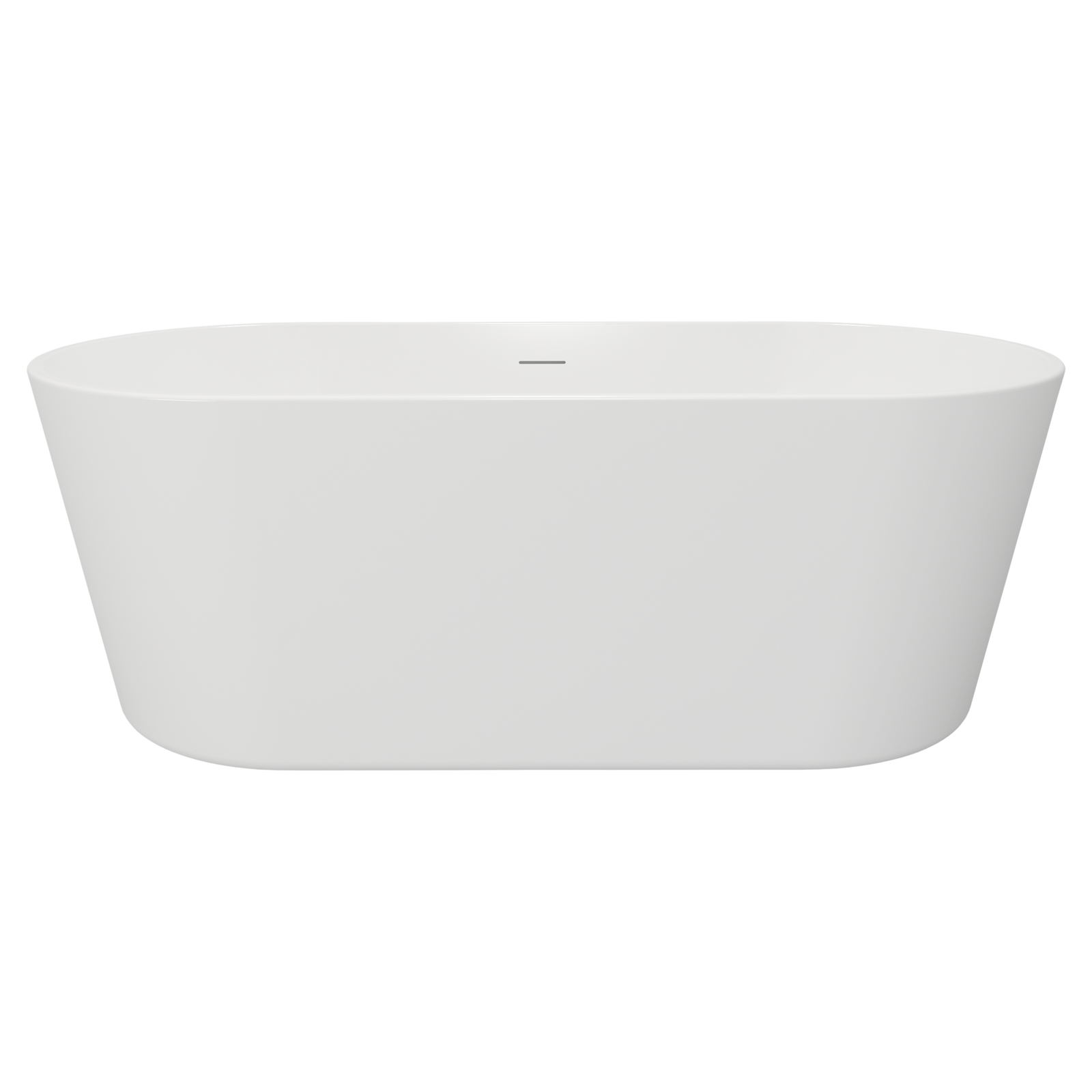Bañera ovalada exenta HUDSON blanca ambientada en baño mediterráneo