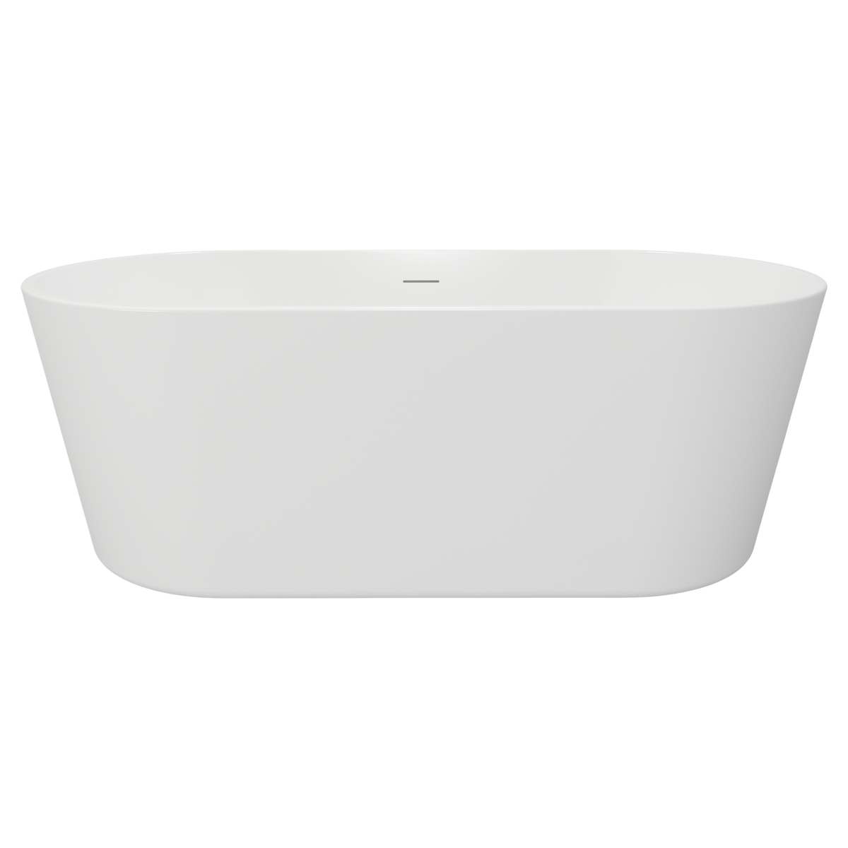 Bañera ovalada exenta HUDSON blanca ambientada en baño mediterráneo